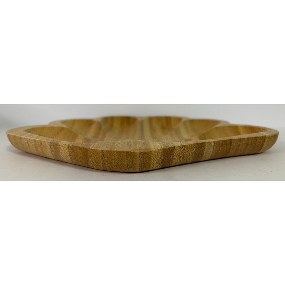 Beachly Bamboo Bombshell Shell Tray Charcuterie Trinket Dish Beach Ocean Party - Picture 4 of 9